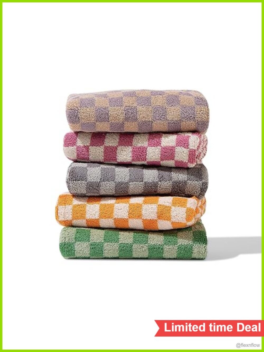 100% Cotton Hand Towels Set of 5 Absorbent Decorative Bathroom Kitchen Spa Gym